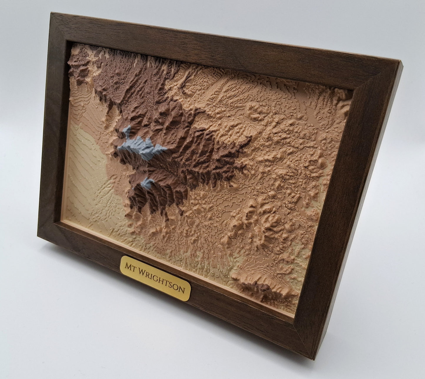 Mount Wrightson and Madera Canyon Topographic Relief – 3D Framed Art (5x7”)