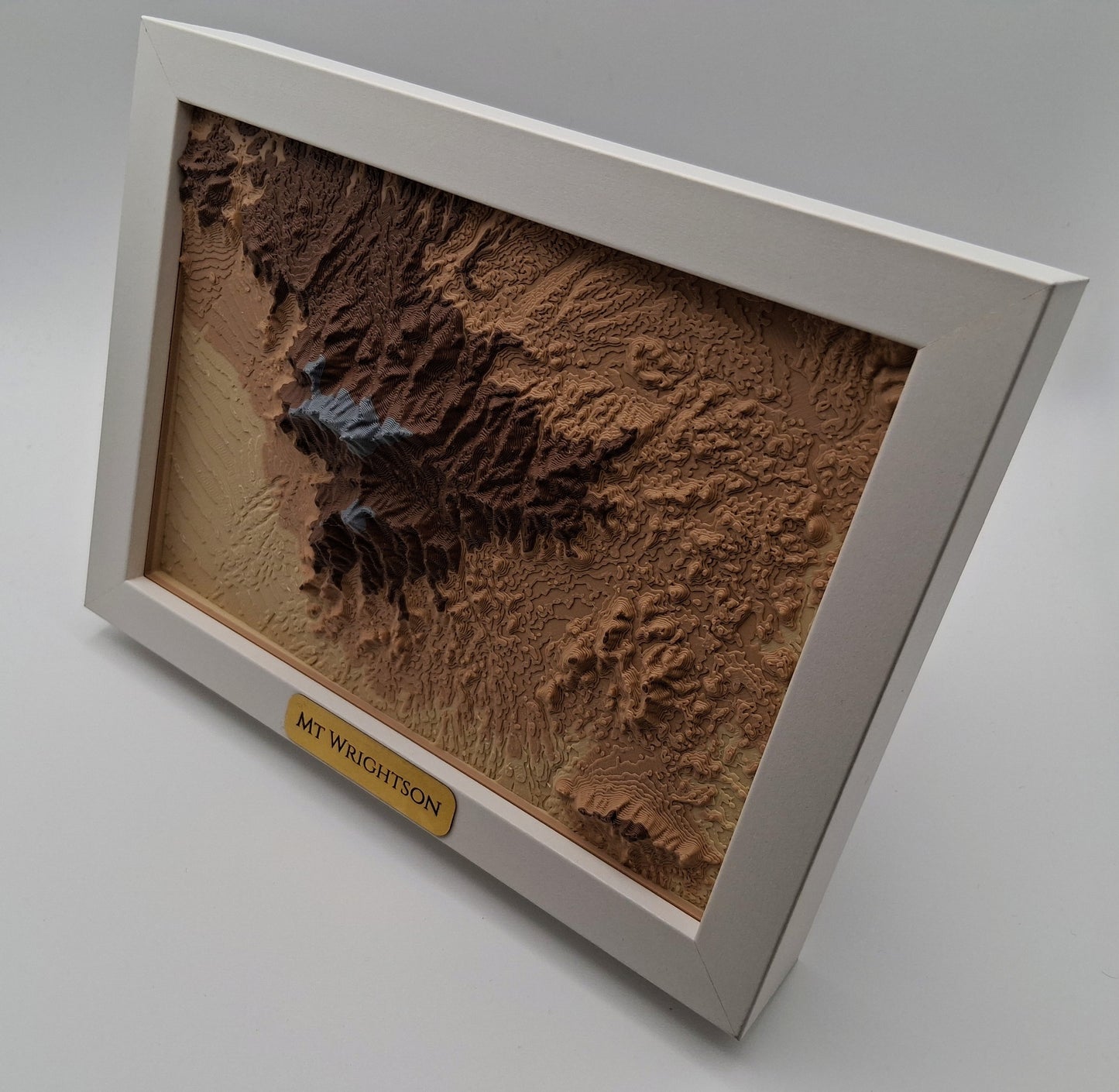 Mount Wrightson and Madera Canyon Topographic Relief – 3D Framed Art (5x7”)