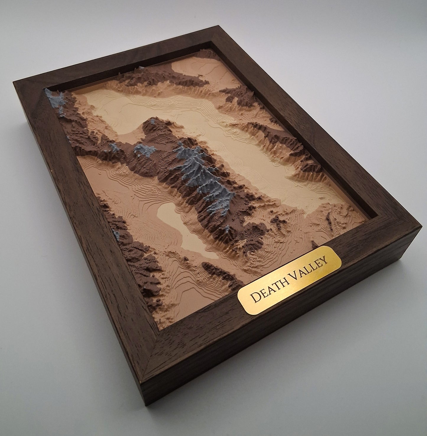 Death Valley Topographic Relief – 3D Framed Art (5x7”)