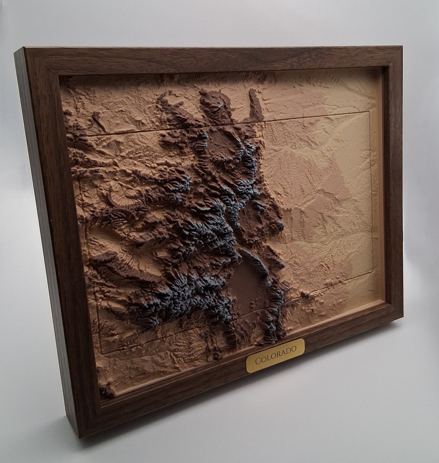 Colorado State Topographic Relief – 3D Framed Art (8x10”)